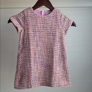 J Crew Crewcuts Pink Tweed Short Sleeve Dress